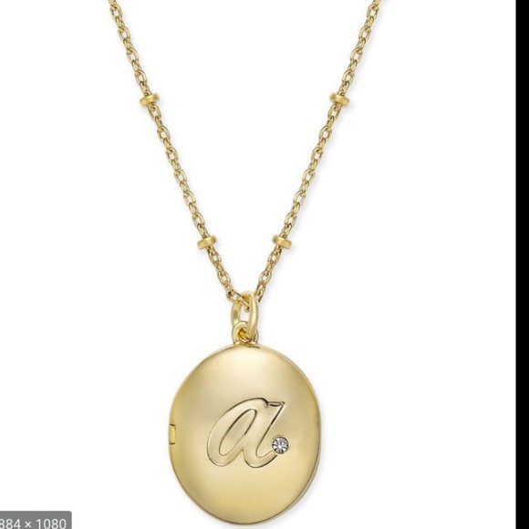 kate spade forever mine initial gold locket pendant necklace "P" nwot - Picture 1 of 9